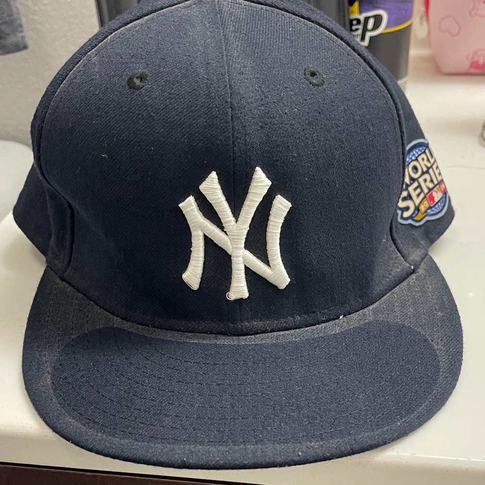 New Era Navy NY Logo Cap with World Series Patch